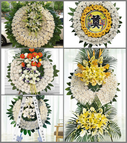 湖北孝感市应城市城北街道付岗村花圈速递
